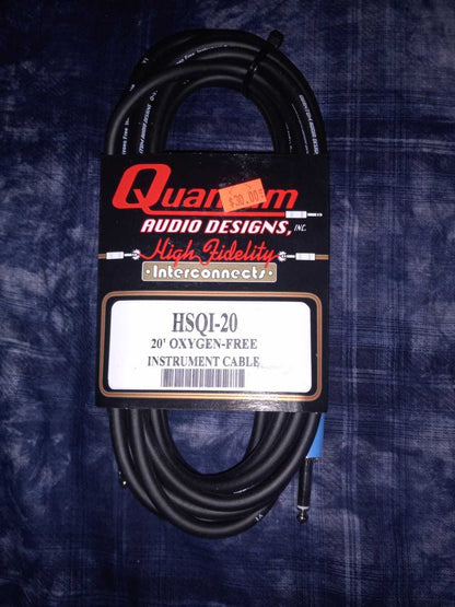 Quantum Audio Designs HSQI 20' Oxygen Free Instrument Cable / Authorized Dealer