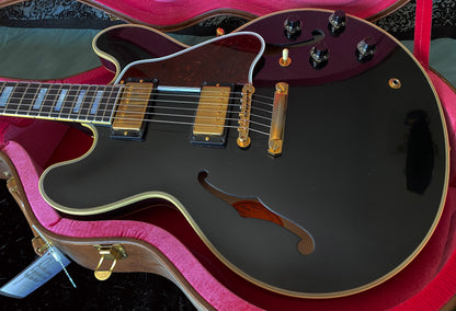 MINTY 2021 Gibson Custom Shop '59 ES-355 Reissue Stopbar - Ebony - VOS - 8.3 lbs - Authorized Dealer - Clean Demo Model