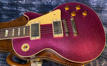 NEW! 2024 Gibson Custom Shop Dealer Select Murphy Lab '57 Les Paul Pink Sparkle Ultra Light Aged - Authorized Dealer - 8.9 lbs - G03940