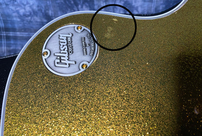 NEW! 2024 Gibson Dealer Select Custom Ordered Custom Shop Les Paul Custom - Large Flake Gold Sparkle - Authorized Dealer - 9.9 lbs - G03340 - Minor Blem - SAVE!