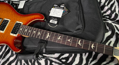 NEW ! 2023 Paul Reed Smith CE 24 - PRS - Dark Cherry Sunburst - Authorized Dealer - Gig Bag - Beautiful Curly Flame - G01911