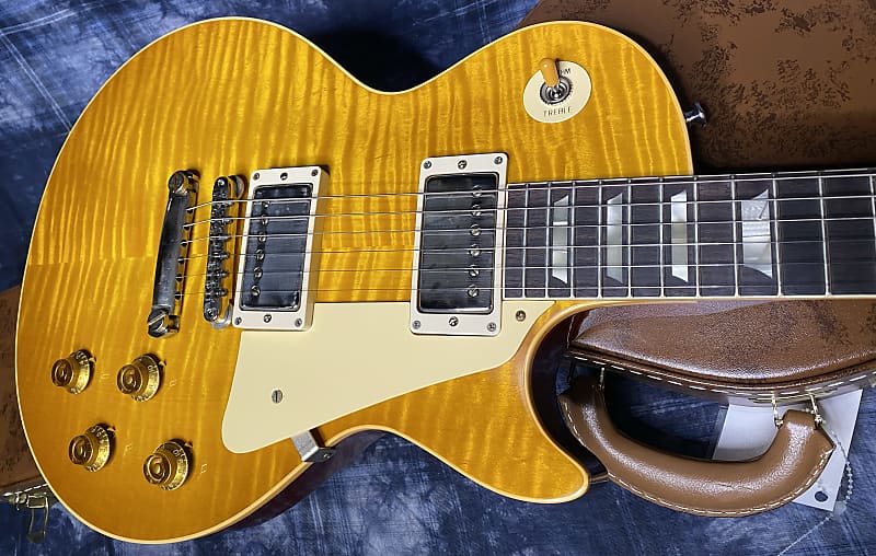 NEW! 2024 Gibson Custom Shop 1959 Les Paul - Dirty Lemon - Authorized Dealer - Hand Picked Curly Flame Top VOS - 8.7 lbs - G04139