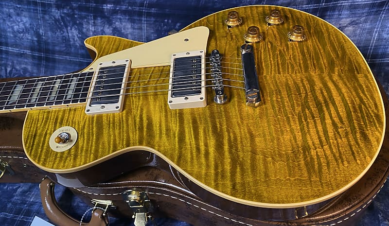 NEW ! 2024 Gibson Custom Shop Dealer Select '59 Les Paul Standard Reissue - Yellow Tiger - Monster Hand Picked Top - 8.8lbs - Authorized Dealer - G03721