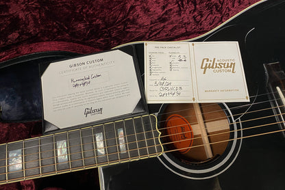 NEW ! 2024 Gibson Acoustic Hummingbird Custom Acoustic-Electric Guitar - Ebony - Authorized Dealer - 5.1lbs - G03130