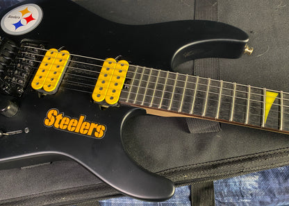 Jackson MJ Series Dinky DKR MAH Ebony Board - Authorized Dealer - Made in Japan! Pittsburgh Steelers Stickers - WOW!