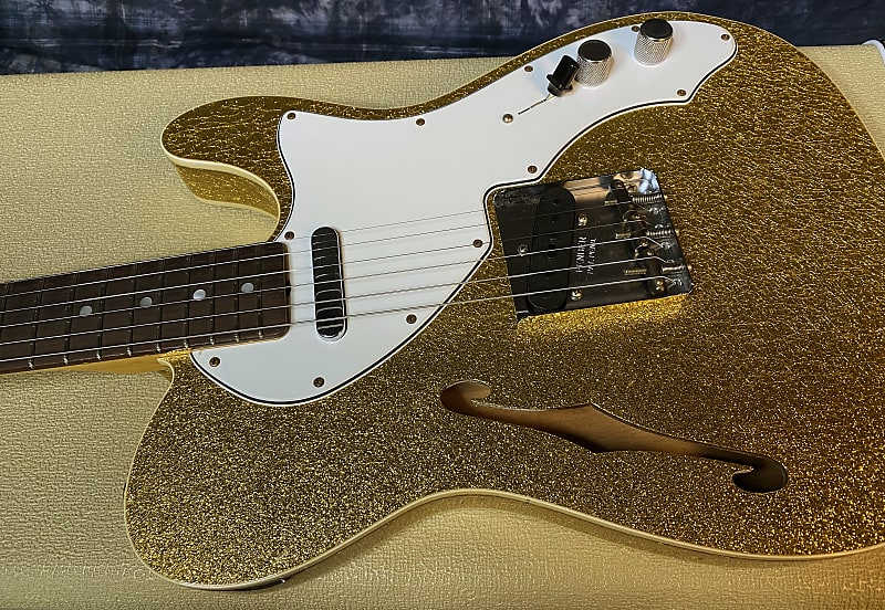 NEW ! 2024 Fender Custom Shop Limited Edition '60s Custom Telecaster Thinline Relic - Gold Sparkle - Authorized Dealer - Handwound Pick-Ups - Matching Peg Head - Only 6.25 lbs! RARE! G03919