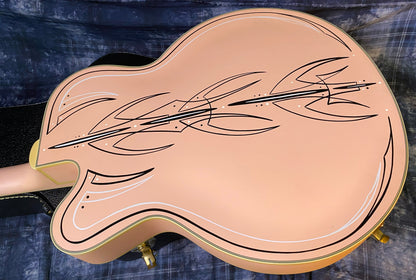 NEW OLD STOCK! 2013 Gretsch G5191TMS Tim Armstrong Custom Hot Rod Walt Grafix - Salmon with Pin Stripes & Hard Shell Case - Authorized Dealer - 7.75lbs - Ultra RARE!