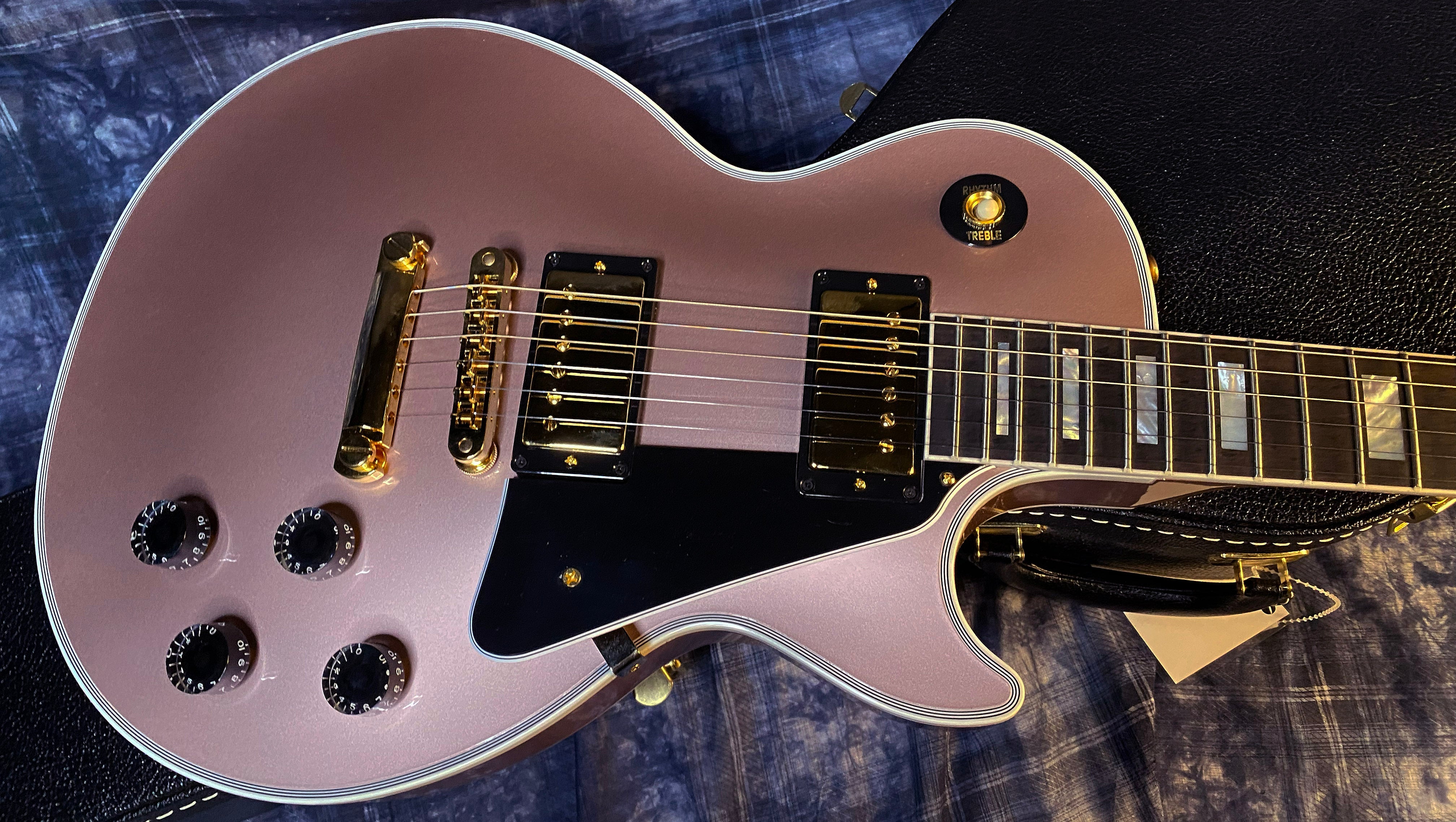 BRAND NEW! 2024 Gibson Dealer Select Custom Shop Les Paul Custom - Rose Gold Authorized Dealer - 10.1 lbs - G03324