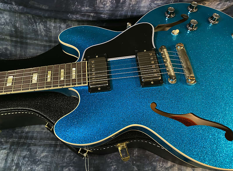 NEW! 2024 Gibson Custom Shop 1964 ES-335 VOS Reissue - Blue Sparkle - Authorized Dealer - 8.4 lbs - G03890