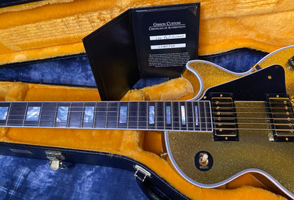 NEW! 2024 Gibson Dealer Select Custom Ordered Custom Shop Les Paul Custom - Large Flake Gold Sparkle - Authorized Dealer - 9.9 lbs - G03340 - Minor Blem - SAVE!