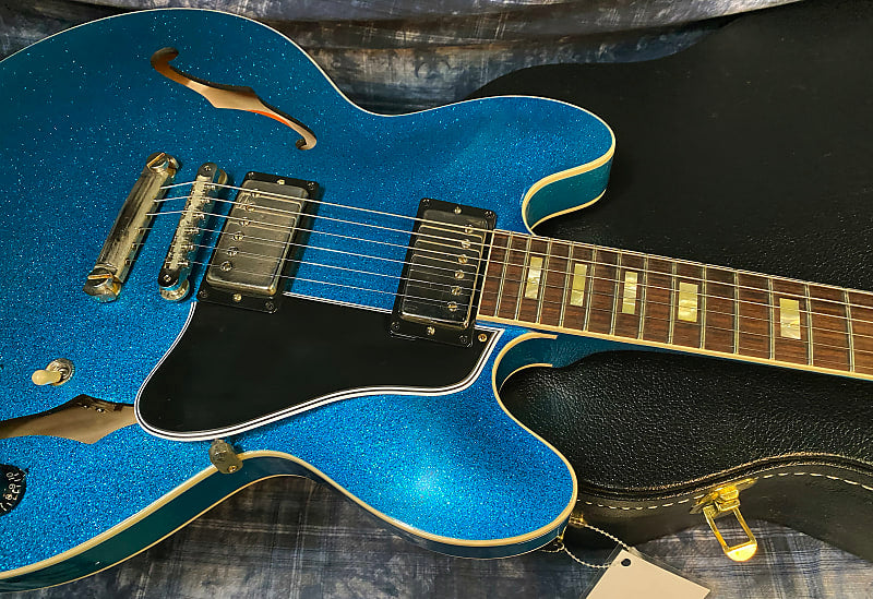 NEW! 2024 Gibson Custom Shop 1964 ES-335 VOS Reissue - Blue Sparkle - Authorized Dealer - 8.2 lbs - G03887