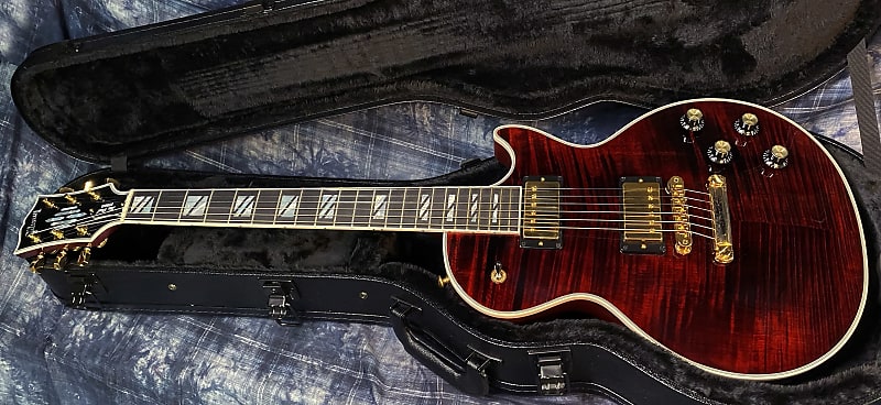 NEW ! 2024 Gibson Les Paul Supreme - Killer Tight Flame Top! Wine Red - Authorized Dealer - Only 8.6 lbs - G03827