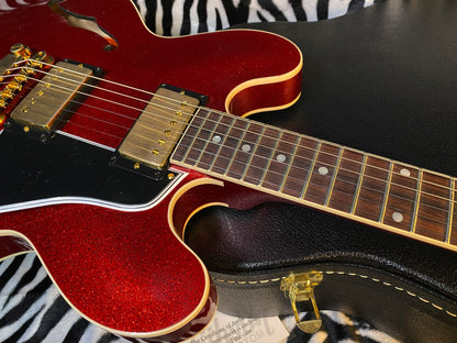 UNPLAYED 2024 Gibson Custom Shop 1961 ES-335 Reissue - Red Sparkle VOS Finish - Custom Order Made 2 Measure - Limited Edition! - Authorized Dealer - Only 7.8 lbs - In-Stock G02410 - SAVE BIG! Open Box!