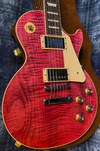 NEW!! 2024 Gibson Les Paul Standard '60s - Translucent Fuchsia - Killer Wide Crazy Curly Chevron Flame - Hand Picked Top - Authorized Dealer - 9lbs - G03777