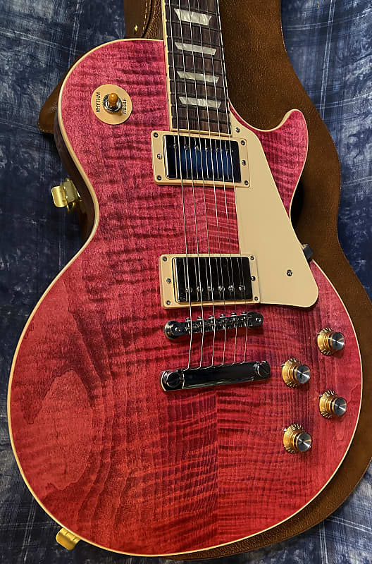 NEW!! 2024 Gibson Les Paul Standard '60s - Translucent Fuchsia - Killer Wide Crazy Curly Chevron Flame - Hand Picked Top - Authorized Dealer - 9lbs - G03777