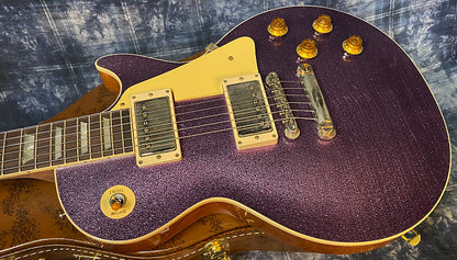 NEW! 2024 Gibson Custom Shop Dealer Select Murphy Lab '57 Les Paul - Purple Sparkle Ultra Light Aged - Authorized Dealer - 8.7 lbs - G04206