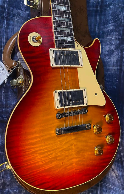 NEW ! 2024 Gibson Custom Shop 1959 Les Paul Factory Burst - Authorized Dealer - Hand Picked Monster Flame / Quilt Top ! WOW - VOS - 8.7 lbs - G03719