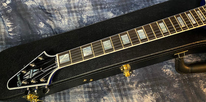 NEW! 2024 Gibson Custom Shop Flying V Custom Ebony Board - Dealer Select - Blue Sparkle - Only 7 lbs - Chrome Hardware - Authorized Dealer - Limited Edition! G04213 - Blem - SAVE BIG