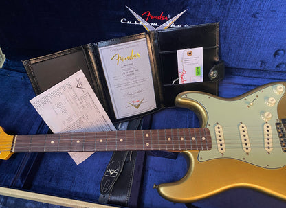 NEW! 2024 Fender #144 Limited Edition '63 Stratocaster Journeyman Relic - Aged Aztec Gold - 8 lbs - Authorized Dealer - Serial #CZ579796