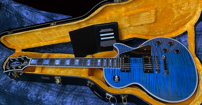 NEW! 2024 Gibson Custom Shop Les Paul Custom - Dealer Select - Authorized Dealer - Cobalt Blue Monster Flame Top - Super RARE! 9.5 lbs - G03870