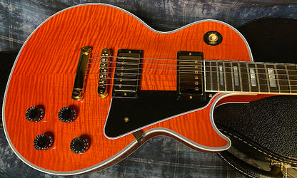 NEW! Gibson Custom Shop Les Paul Custom - Dealer Select - Authorized Dealer - Translucent Orange Flame Top - Super RARE! 10 lbs - G03838