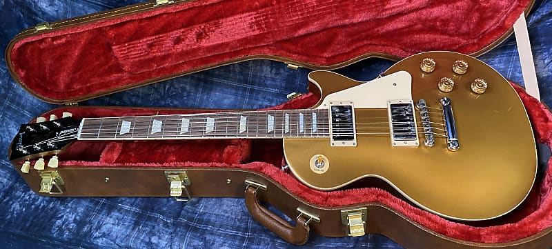 NEW ! 2024 Gibson Les Paul 50's Standard Bizarre Guitar 50th Anniversary Limited Edition All Gold Top, Back & Neck - Upgraded 57 Classic Pick-Ups - Speed Knobs - Titanium Saddles - Authorized Dealer - G03795 - 9.8 lbs