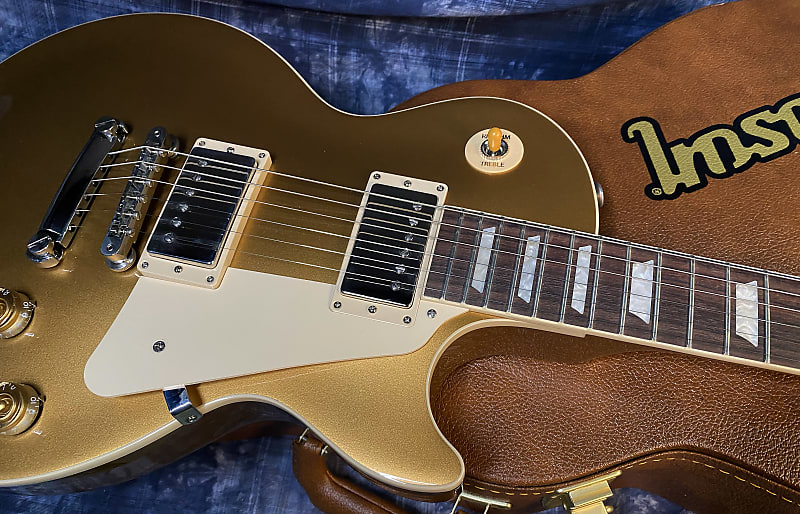 NEW ! 2024 Gibson Les Paul 50's Standard Bizarre Guitar 50th Anniversary Limited Edition All Gold Top, Back & Neck - Upgraded 57 Classic Pick-Ups - Speed Knobs - Titanium Saddles - Authorized Dealer - G03807 - Only 9.1 lbs!