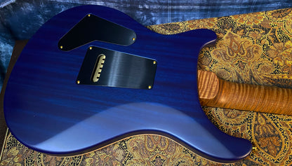 BRAND NEW ! 2024 Paul Reed Smith Custom 24 CU24 - Wood Library - Torrefied Flamed to Death Maple Neck - Ebony Fretboard - Violet Blue - Authorized Dealer - 7.3 lbs - G03591