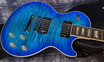 NEW ! 2024 Gibson Les Paul Modern Figured - Cobalt Burst - Beautiful Curly Flame Top! Authorized Dealer - Only 8.3 lbs - G03821