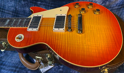 NEW ! 2024 Gibson Custom 1960 Les Paul Standard Reissue VOS - Tangerine Burst - Killer 3D Flame Top - Major Depth and Movement - Authorized Dealer - ONLY 8.2 lbs !!! - G03728