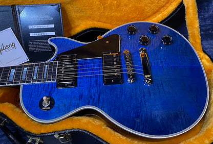 NEW! 2024 Gibson Custom Shop Les Paul Custom - Dealer Select - Authorized Dealer - Translucent Blue Monster Flame Top - Super RARE! Only 9.5 lbs - G03956