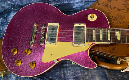 NEW! 2024 Gibson Custom Shop Dealer Select Murphy Lab '57 Les Paul Pink Sparkle Ultra Light Aged - Authorized Dealer - 8.9 lbs - G03940