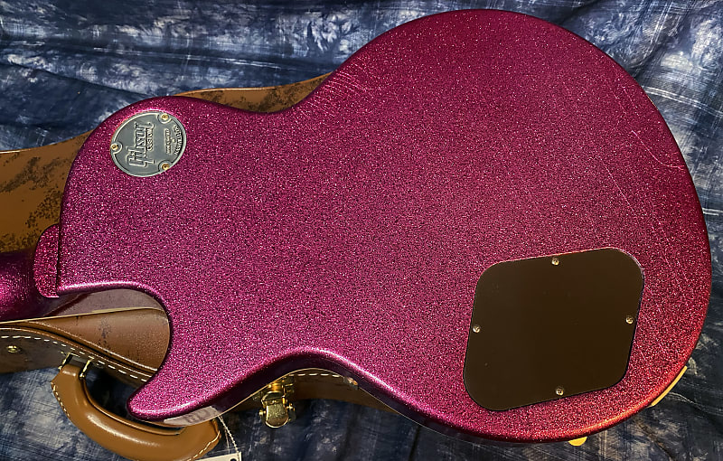 NEW! 2024 Gibson Custom Shop Dealer Select Murphy Lab '57 Les Paul Pink Sparkle Ultra Light Aged - Authorized Dealer - 8.5 lbs - G03941