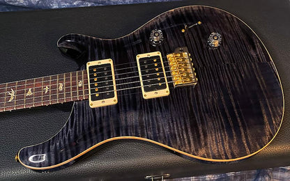 NEW! 2024 PRS Custom 24 - Paul Reed Smith - 10-Top ! Incredible Flame Top - WOW - Charcoal Gray - Authorized Dealer - 7.75 lbs - G03959