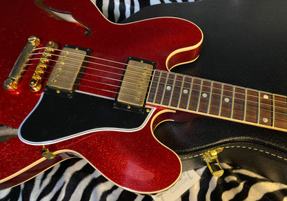 UNPLAYED 2024 Gibson Custom Shop 1961 ES-335 Reissue - Red Sparkle VOS Finish - Custom Order Made 2 Measure - Limited Edition! - Authorized Dealer - Only 7.8 lbs - In-Stock G02410 - SAVE BIG! Open Box!