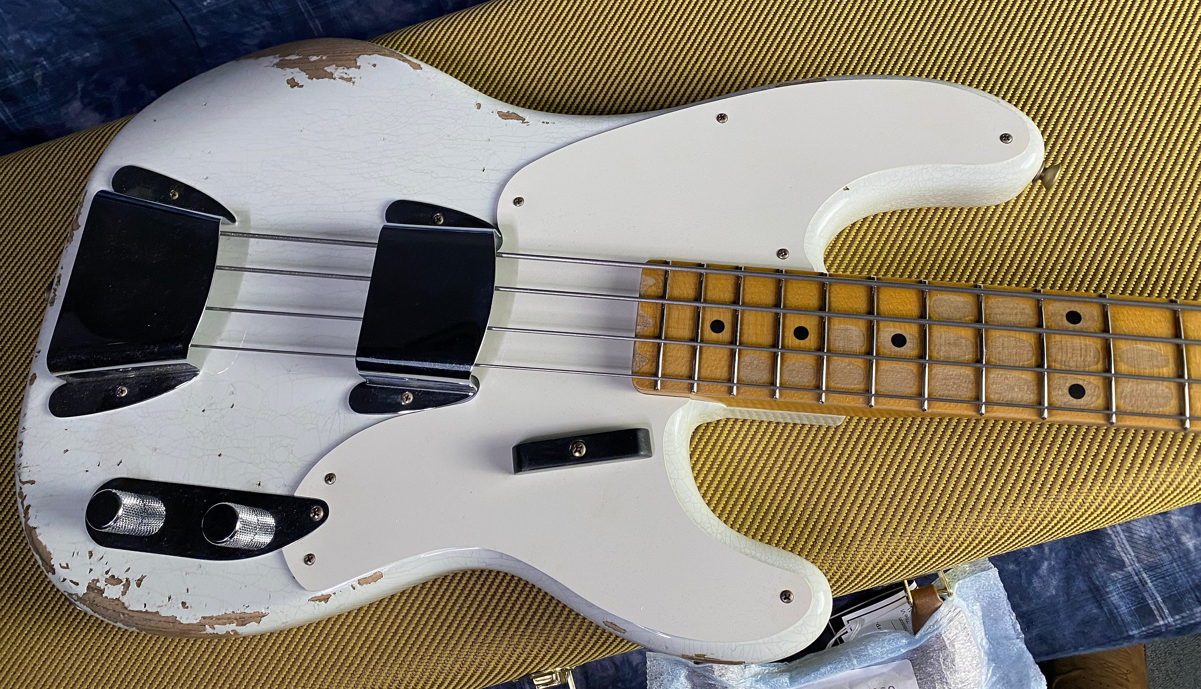 NEW! 2024 Fender Custom Shop '55 Precision Bass Relic - Authorized Dealer - Olympic White - 9lbs - G03046