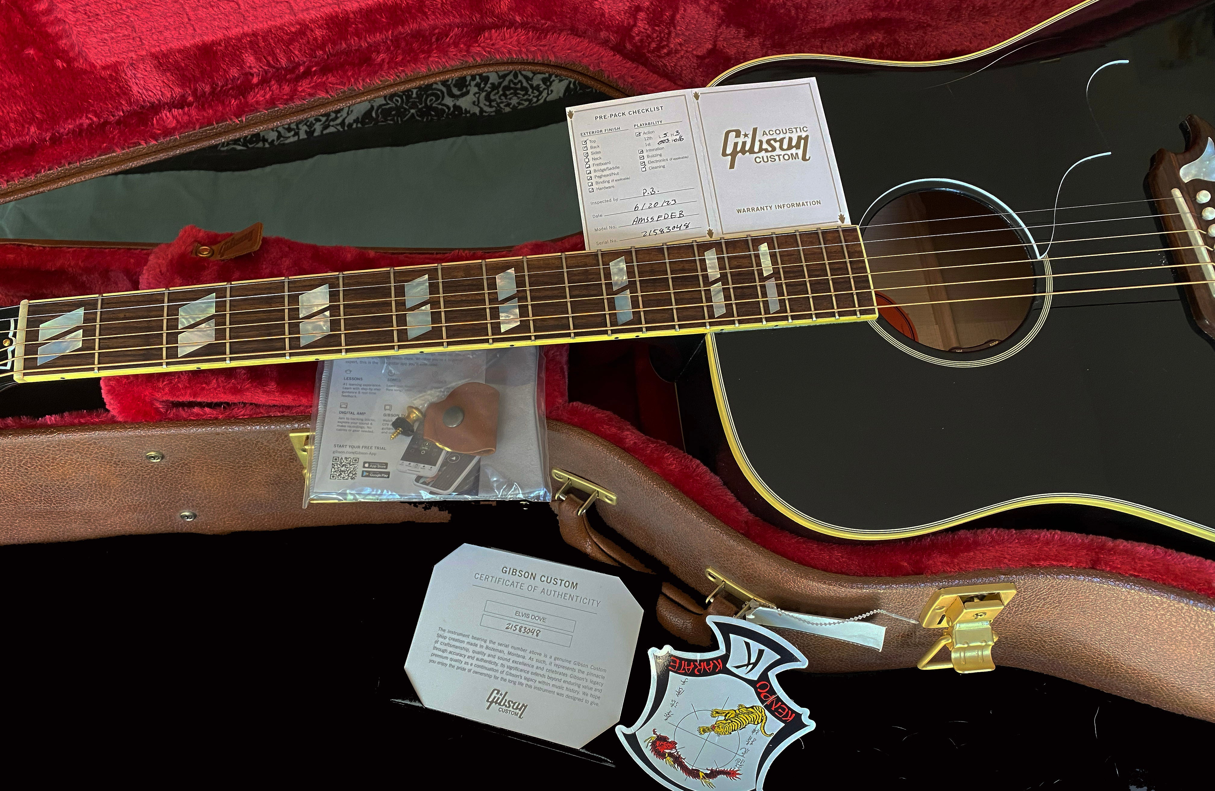 Minty 2023 Gibson Acoustic Elvis Dove Acoustic-Electric Guitar - Ebony - Authorized Dealer - Display Model