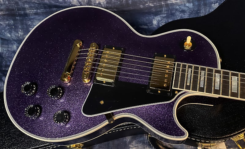 NEW! 2024 Gibson Dealer Select Custom Shop Les Paul Custom Purple Sparkle - Authorized Dealer - 9.9lbs G03948