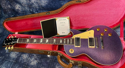 NEW! 2024 Gibson Custom Shop Dealer Select Murphy Lab '57 Les Paul - Purple Sparkle Ultra Light Aged - Authorized Dealer - 8.5 lbs - G04215