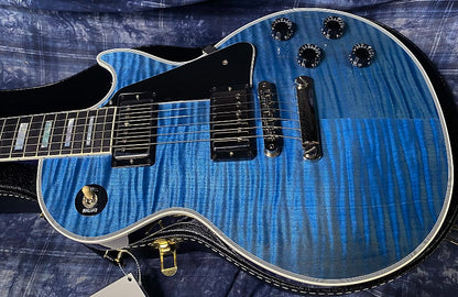 NEW! 2024 Gibson Custom Shop Les Paul Custom - Dealer Select - Authorized Dealer - Cobalt Blue Monster Flame Top - Super RARE! 9.5 lbs - G03870