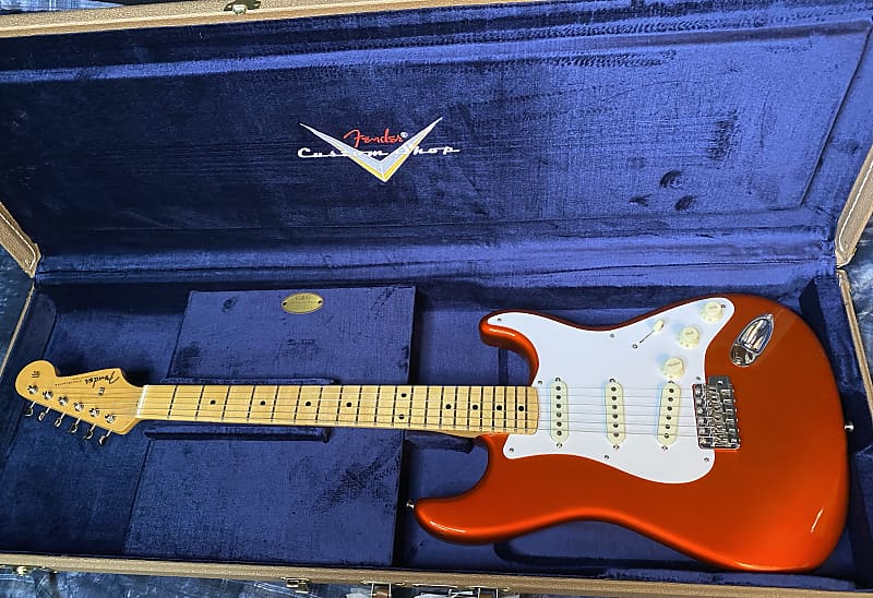 NEW ! 2024 Fender Custom Shop 1957 Stratocaster - Super Thin Lacquer Candy Tangerine TCP Finish - Poblano Pick Ups - Authorized Dealer - NOS - 7.8lbs - G03920