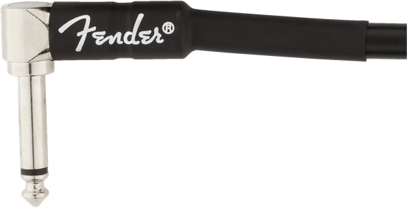 NEW ! Fender Professional Series Instrument Cables, Straight/Angle, 15', Black - Authorized Dealer - Lifetime Warranty