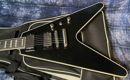 NEW! 2024 Epiphone Flying V Prophecy Electric Guitar - Aged Jet Black Metallic - Authorized Dealer - 6.6lbs G03911